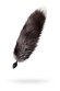Анальная втулка с хвостом чернобурой лисы POPO Pleasure by TOYFA, S, силикон, черная, 45 см