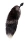 Анальная втулка с хвостом чернобурой лисы POPO Pleasure by TOYFA, S, силикон, черная, 45 см