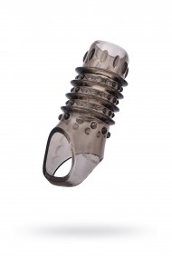 Насадка ToyFa XLover, для увеличения размера,TPE, черная прозрачная, 10,5 см