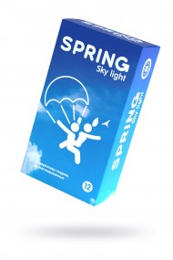 Презервативы Spring  Sky Light, классические, латекс, 17,5 см, 12 шт