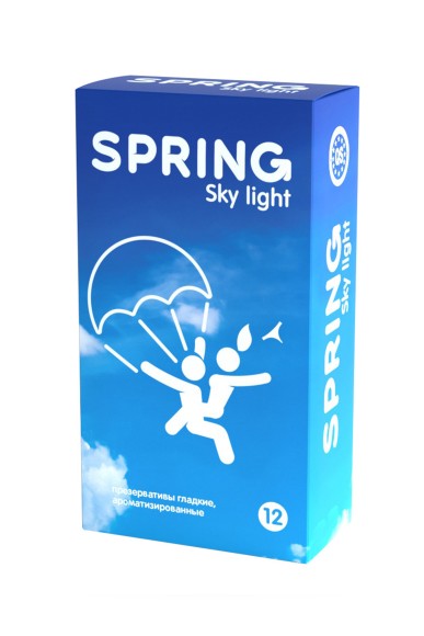 Презервативы Spring  Sky Light, классические, латекс, 17,5 см, 12 шт Презервативы Spring  Sky Light, классические, латекс, 17,5 см, 12 шт
