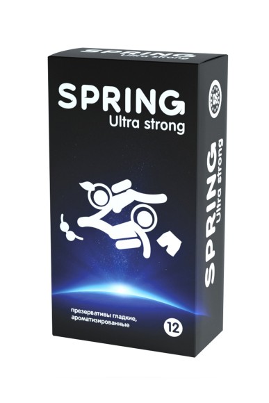 Презервативы Spring  Ultra Strong, классические, латекс, 17,5 см, 12 шт Презервативы Spring  Ultra Strong, классические, латекс, 17,5 см, 12 шт