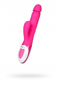 Вибратор с клиторальным стимулятором Nalone Wave, Силикон, Розовый, 26 см