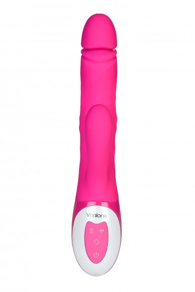 Вибратор с клиторальным стимулятором Nalone Wave, Силикон, Розовый, 26 см Вибратор с клиторальным стимулятором Nalone Wave, Силикон, Розовый, 26 см