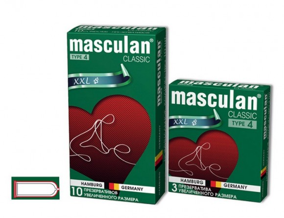 Презервативы Masculan Classic 4, 10шт. Увеличенного размера (XXL) Презервативы Masculan Classic 4, 10шт. Увеличенного размера (XXL)