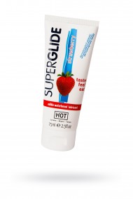 Съедобная смазка на водной основе Superglide для орального секса со вкусом клубники
