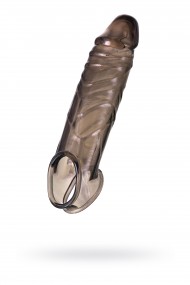 Насадка ToyFa XLover, для увеличения размера,TPE, черная прозрачная, 15,5 см