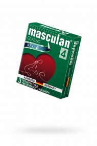 Презервативы Masculan Classic 4, 3 шт. Увеличенного размера (XXL) розового цвета