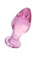 Анальная втулка Sexus Glass, стекло, розовая, 10 см, 4 см
