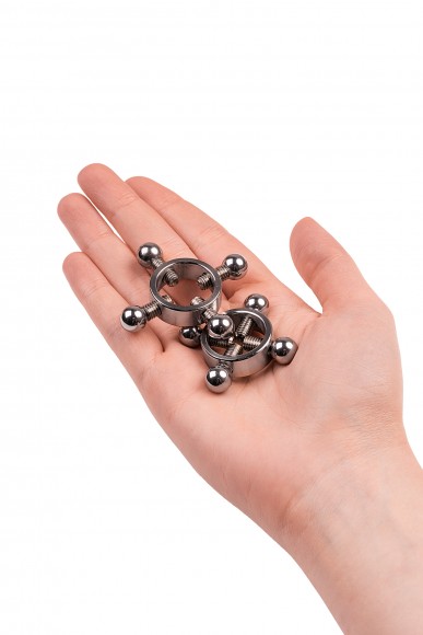 Зажимы для сосков, TOYFA Metal, серебристые