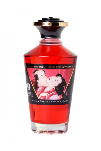 Масло для массажа Shunga Blazing Cherry, разогревающее, с ароматом вишни, 100 мл Масло для массажа Shunga Blazing Cherry, разогревающее, с ароматом вишни, 100 мл
