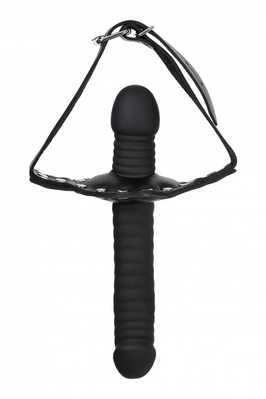 Кляп - фаллос TOYFA Theatre, ПВХ, чёрный