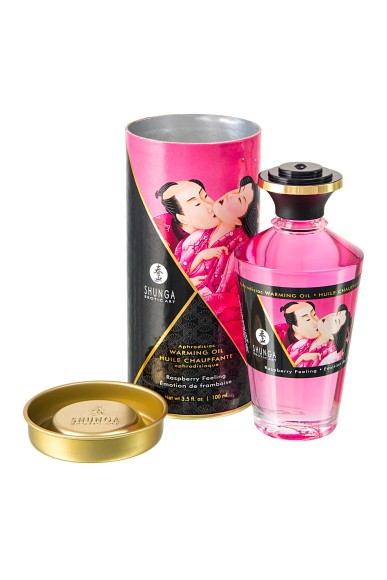 Масло для массажа Shunga Raspberry Feeling, разогревающее, с ароматом малины, 100 мл Масло для массажа Shunga Raspberry Feeling, разогревающее, с ароматом малины, 100 мл
