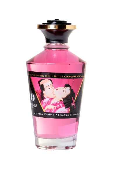 Масло для массажа Shunga Raspberry Feeling, разогревающее, с ароматом малины, 100 мл Масло для массажа Shunga Raspberry Feeling, разогревающее, с ароматом малины, 100 мл