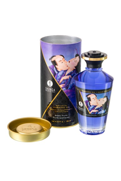 Масло для массажа Shunga Exotic Fruits, разогревающее, с ароматом экзотических фруктов, 100 мл