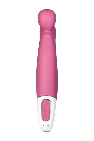 Нереалистичный вибратор Satisfyer Vibes Petting Hippo, Силикон, Красный, 22,9 см
