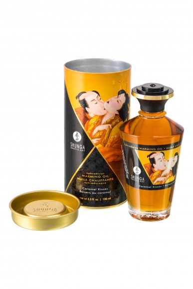 Масло для массажа Shunga Caramel Kisses, разогревающее, с ароматом карамели, 100 мл Масло для массажа Shunga Caramel Kisses, разогревающее, с ароматом карамели, 100 мл