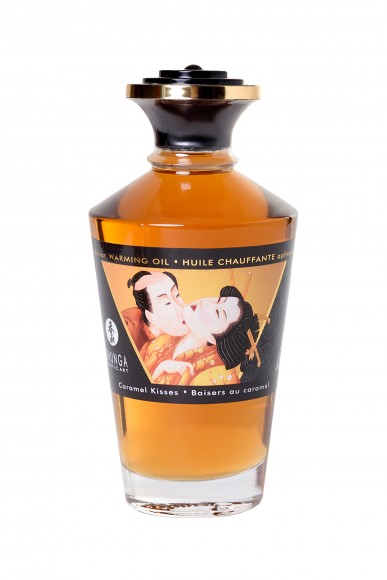 Масло для массажа Shunga Caramel Kisses, разогревающее, с ароматом карамели, 100 мл Масло для массажа Shunga Caramel Kisses, разогревающее, с ароматом карамели, 100 мл