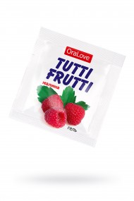 Съедобная гель-смазка TUTTI-FRUTTI для орального секса со вкусом малины
