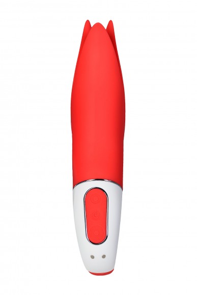 Нереалистичный вибратор Satisfyer Vibes Power Flower, Силикон, Красный, 18,8 см