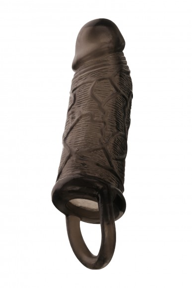 Насадка Toyfa XLover, для увеличения размера с кольцом, TPE, черная прозрачная, 14,5 см Насадка Toyfa XLover, для увеличения размера с кольцом, TPE, черная прозрачная, 14,5 см