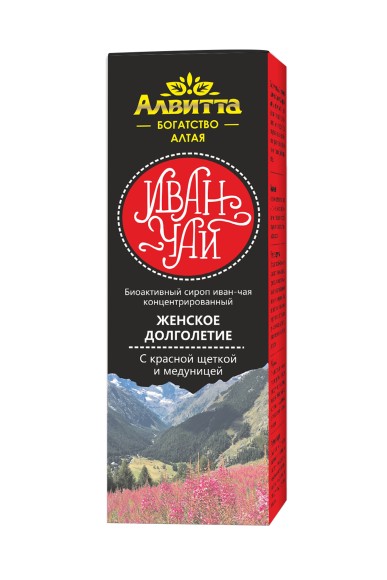 Сироп иван-чая с красной щёткой и медуницей "Женское долголетие" 200 мл Сироп иван-чая с красной щёткой и медуницей "Женское долголетие" 200 мл