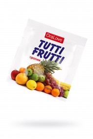 Съедобная гель-смазка TUTTI-FRUTTI для орального секса со вкусом экзотических фруктов