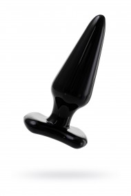 Анальная втулка Sexus Glass, стекло, чёрная, 11 см, 4 см Анальная втулка Sexus Glass, стекло, чёрная, 11 см, 4 см