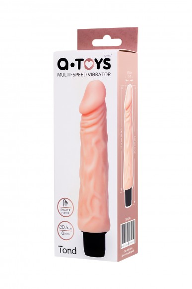 Реалистичный вибратор TOYFA A-Toys Multi-Speed, TPE, 17,5 см