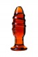 Анальная втулка Sexus Glass, стекло, коричневая, 12,5 см, 4 см