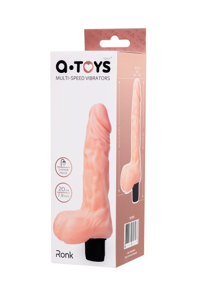 Реалистичный вибратор TOYFA A-Toys Multi-Speed, TPE, 20 см