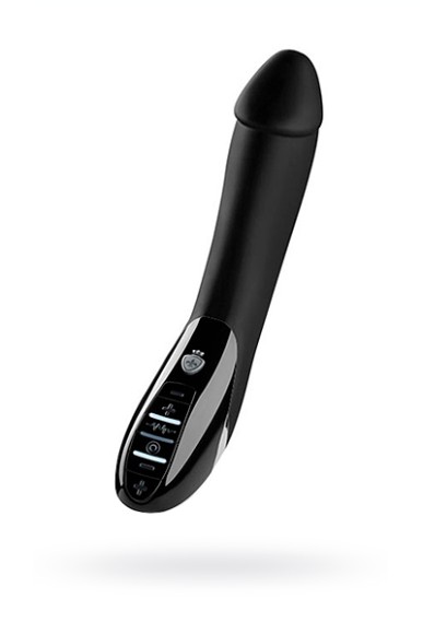 Вибратор Mystim Tickling Truman силиконовый с электростимуляцией чёрный, 27см Вибратор Mystim Tickling Truman силиконовый с электростимуляцией чёрный, 27см