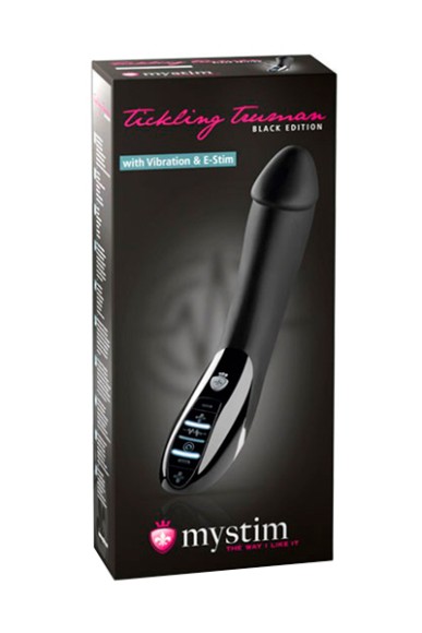 Вибратор Mystim Tickling Truman силиконовый с электростимуляцией чёрный, 27см Вибратор Mystim Tickling Truman силиконовый с электростимуляцией чёрный, 27см