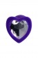 Анальная втулка ToDo by Toyfa Diamond Heart, водонепроницаемая, силикон, фиолетовая, 7 см, 2 см