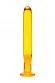 Нереалистичный фаллоимитатор Sexus Glass, стекло, желтый, 17,5 см