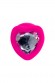 Анальная втулка ToDo by Toyfa Diamond Heart, водонепроницаемая, силикон, розовая, 9,5 см, 4 см