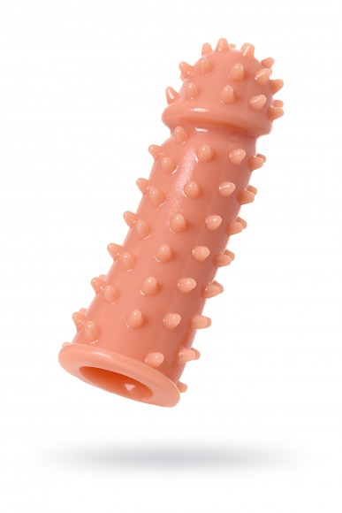 Насадка KOKOS  с дополнительной стимуляцией, реалистичная,TPE, телесный, 14.7 см