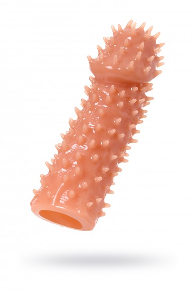Насадка KOKOS  с дополнительной стимуляцией, реалистичная,TPE, телесный, 14.7 см