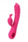 Вибратор с клиторальным стимулятором KOKOS SMON, силикон, розовый, 23 см,  3,5 см