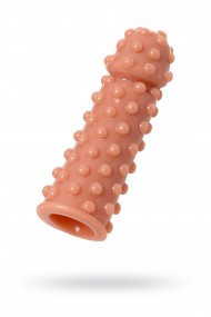 Насадка KOKOS  с дополнительной стимуляцией, реалистичная,TPE, телесный, 12.7 см