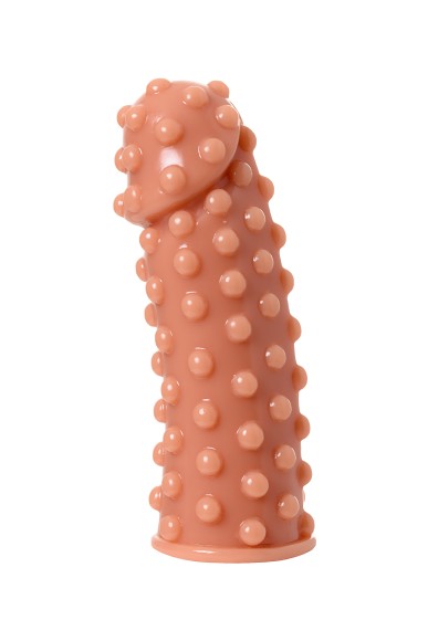 Насадка KOKOS  с дополнительной стимуляцией, реалистичная,TPE, телесный, 12.7 см