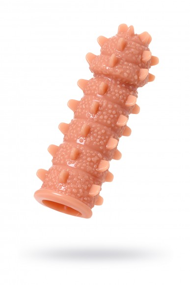 Насадка KOKOS  с дополнительной стимуляцией, реалистичная,TPE, телесный, 12.7 см