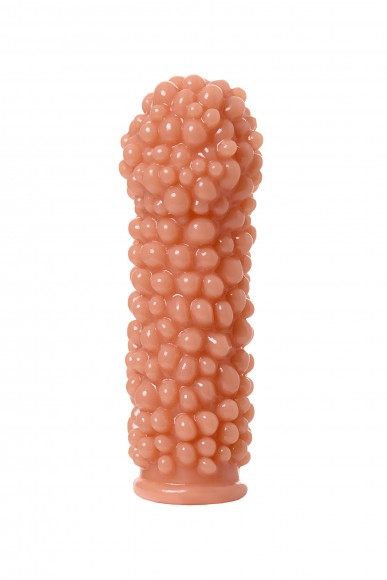 Насадка KOKOS  с дополнительной стимуляцией, реалистичная,TPE, телесный, 12.7 см