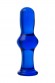 Анальная втулка Sexus Glass, стекло, синяя, 13,5 см, 4,5 см