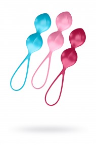 Набор вагинальных шариков Satisfyer  Balls C03 Double, Силикон, Ассорти, 3 см
