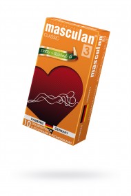 Презервативы Masculan Classic 3 , 10 шт.  С колечками и пупырышками (Dotty+Ribbed)