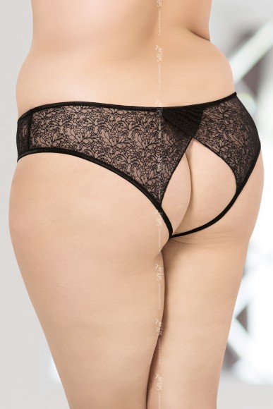 Трусы открытые черные - XХХL Трусы открытые черные - XХХL