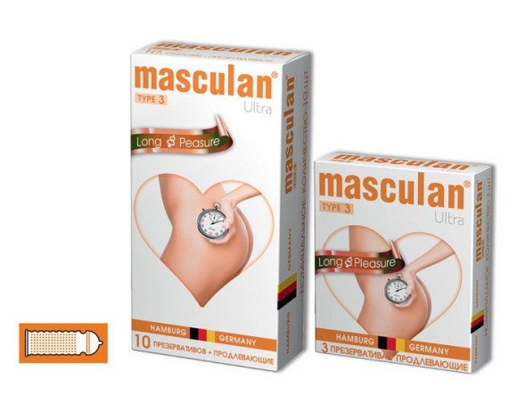 Презервативы Masculan Ultra 3, 10 шт. Кольца и пупырышки с анестетиком (Long Pleasure) Презервативы Masculan Ultra 3, 10 шт. Кольца и пупырышки с анестетиком (Long Pleasure)