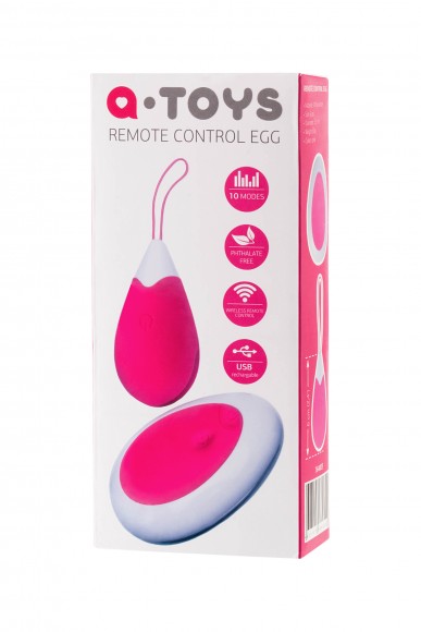 Виброяйцо ToyFa A-toys с пультом ДУ, силикон, розово-белый, 12 см Виброяйцо ToyFa A-toys с пультом ДУ, силикон, розово-белый, 12 см