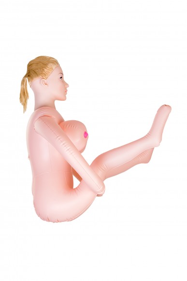 Кукла надувная Liliana с реалистичной головой, TOYFA Dolls-X, блондинка, с двумя отверстиями, кибер Кукла надувная Liliana с реалистичной головой, TOYFA Dolls-X, блондинка, с двумя отверстиями, кибер
